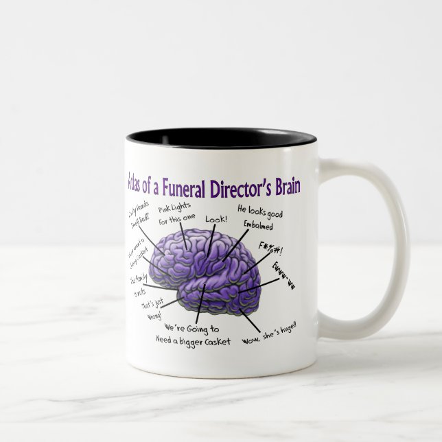 Tasse drôle de cerveau de directeur des pompes (Droit)