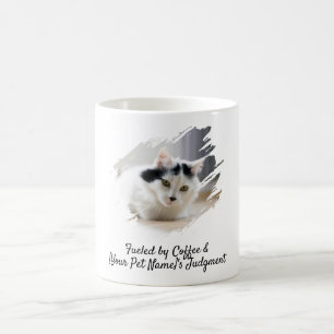 Tasse drôle de chat de photo d'animal de compagnie
