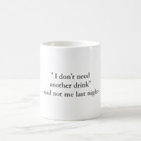 Tasse drôle de citation de gueule de bois