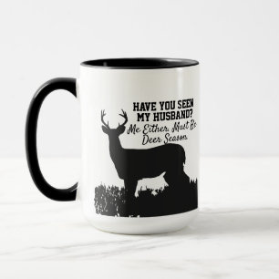Tasse drôle de citation de mari de chasse de cerfs
