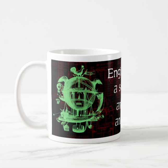 Tasse drôle de citation d'ingénieur (Gauche)