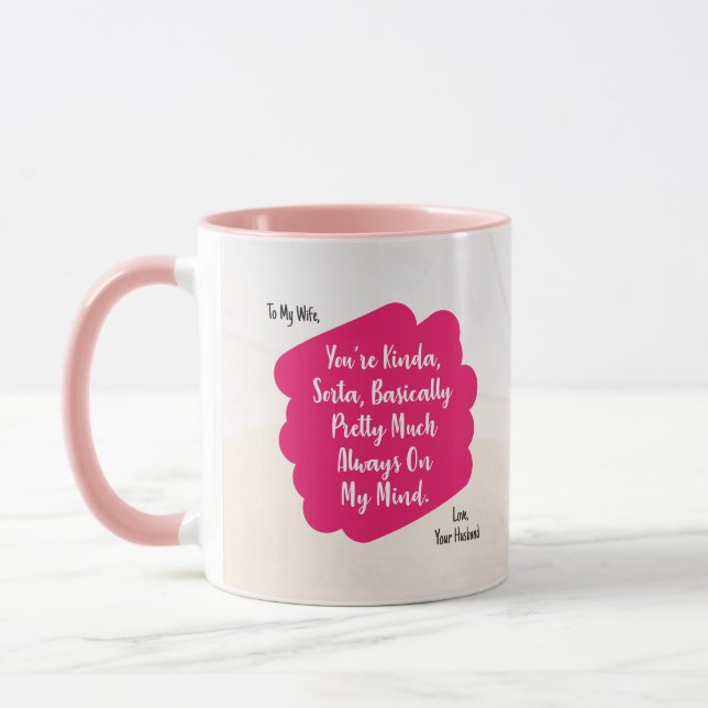 Tasse drôle de citations d'épouse de mari (Gauche)