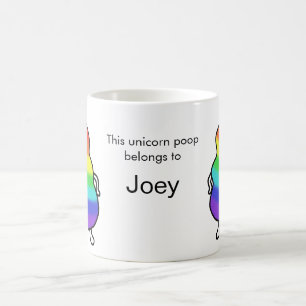 Tasse drôle de dunette de licorne personnalisée