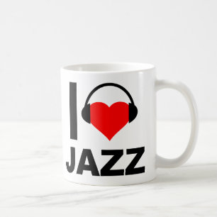 Tasse drôle de jazz à coeur