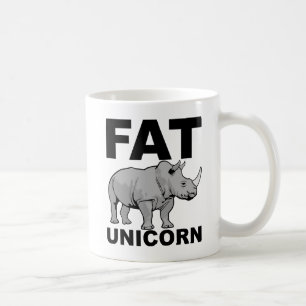 Tasse drôle de licorne grosse rhinocéros