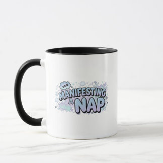 Tasse drôle de manifestation d'une sieste, rétro p