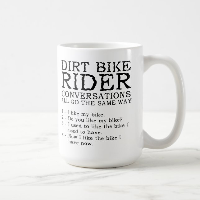 Tasse drôle de motocross de conversations de vélo (Droite)