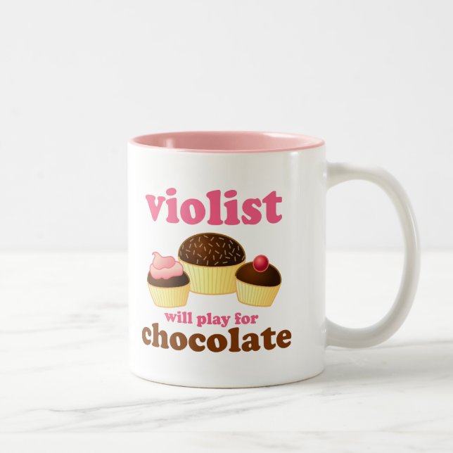 Tasse drôle de musique de Violist (Droit)