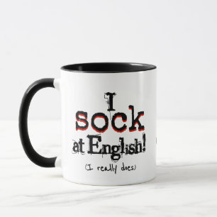 Tasse drôle de nerd de grammaire Humour et café