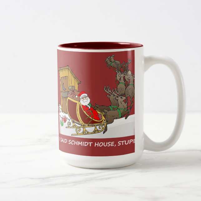 Tasse drôle de Noël de Chambre de Schmidt (Droit)