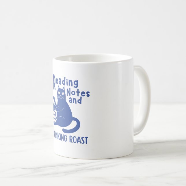 Tasse drôle de notes de lecture et de roast (Devant droit)