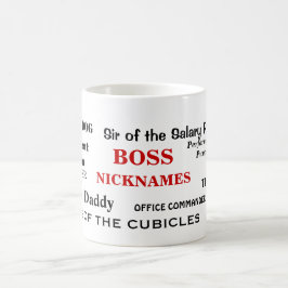 Tasse drôle de patron - surnoms cruels de patron