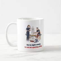 Tasse drôle de physiothérapeute de six à huit sema