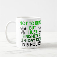 Tasse drôle de régime rapide ou mug de voyage