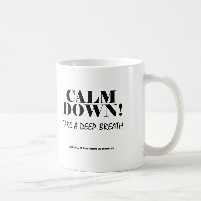 Tasse drôle de retenir son souffle (Droite)
