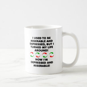 Tasse drôle de revirement misérable