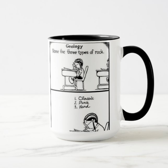Tasse drôle de roche de géologie (Droite)