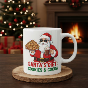 Tasse drôle de Santa – Le régime de Santa : biscui