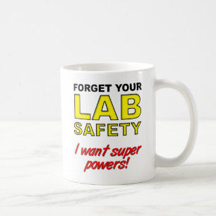 Tasse drôle de sécurité de laboratoire