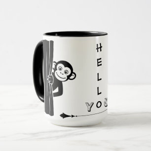 Tasse drôle de singe Peekaboo