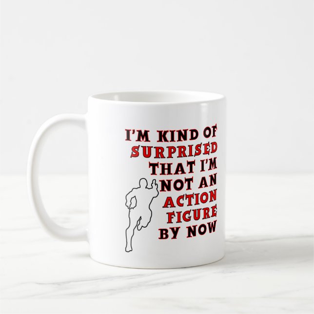 Tasse drôle de surprise de nombre d'actions (Gauche)
