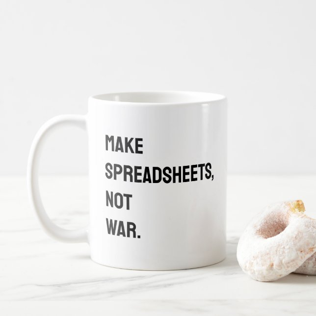 Tasse drôle de tableur pour comptable (Avec donut)