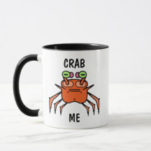 Tasse drôle d'humour de café Crabe Grincheux