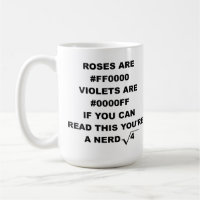 Tasse drôle d'humour poétique pour geek nerd