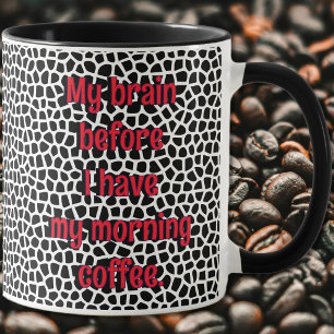 Tasse drôle en Terrazzo noir pour amateur de café