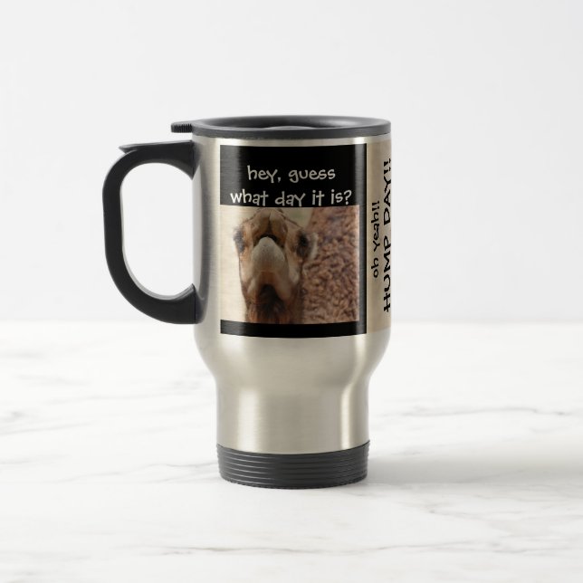 Tasse drôle, noir et Tan de voyage de JOURNÉE EN (Gauche)