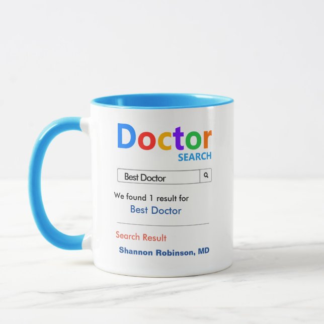 Tasse Drôle personnalisé Meilleur cadeau docteur (Gauche)