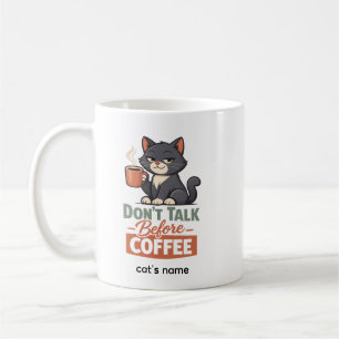 Tasse drôle pour amateur de café et de chats