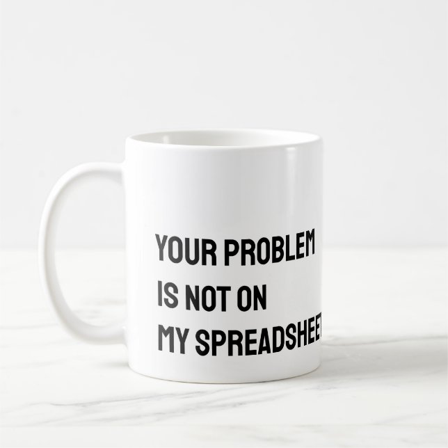 Tasse drôle pour comptable de tableur (Gauche)