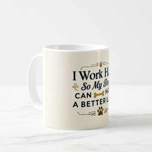 Tasse drôle pour maman de chien – 11 oz avec texte