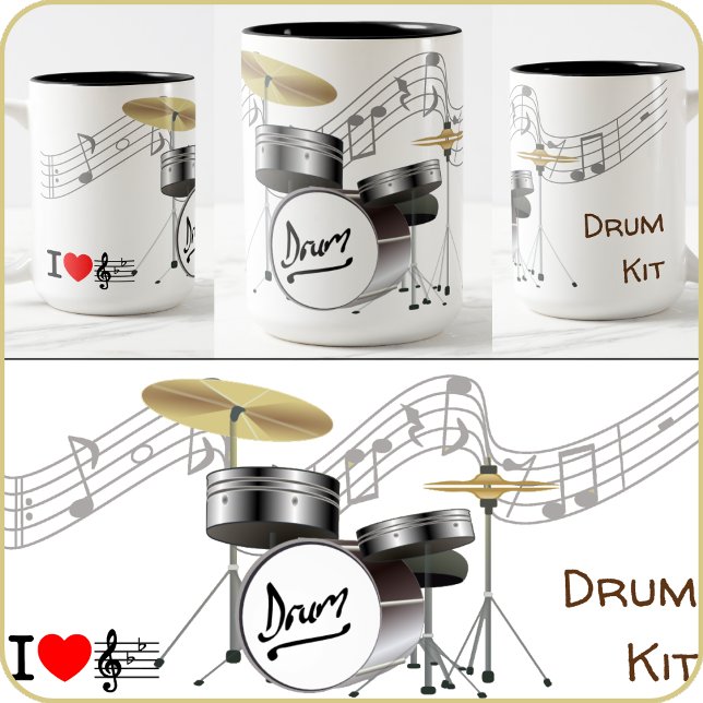 TASSE - Drum-Kit-Design - I Heft Music (Von Creator hochgeladen)