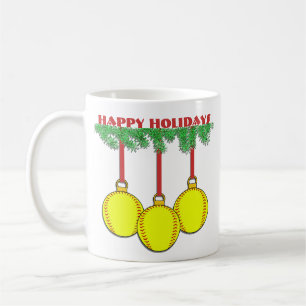 Tasse du base-ball de Fastpitch de Noël