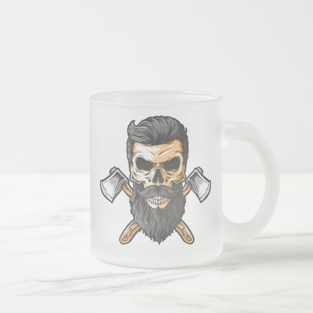 Tasse du crâne de la bûche à billes du crâne crois (Droit)