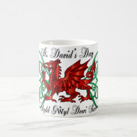 Tasse du jour de St David avec la jonquille de