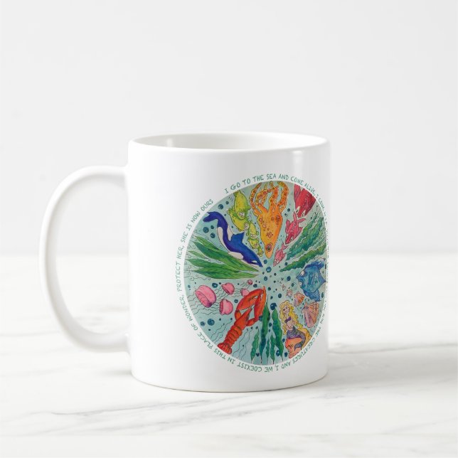 Tasse du mandala de l'amant d'océan (Gauche)