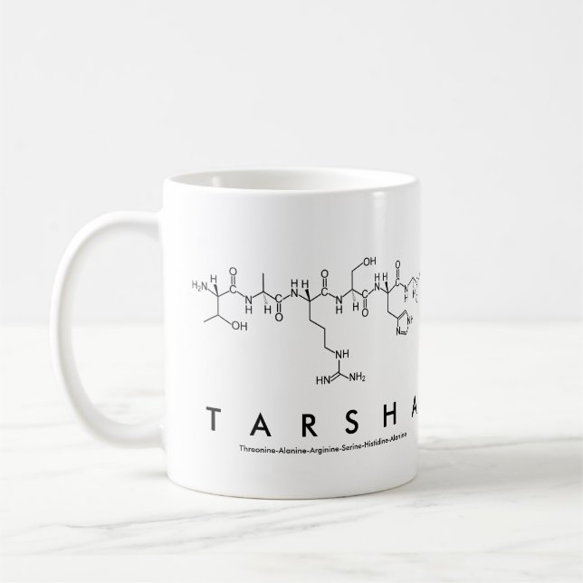 Tasse du nom du peptide Tarsha (Gauche)