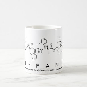 Tasse du nom du peptide Tiffanie