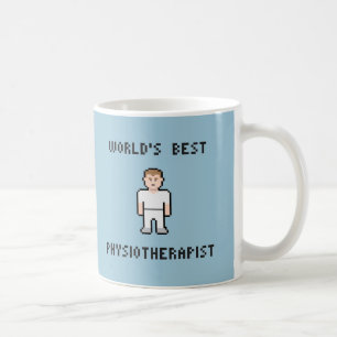 Tasse du physiothérapeute du monde de pixel la