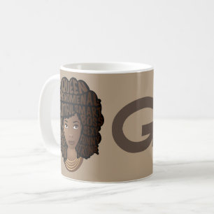 Tasse d'une manière encourageante de femmes