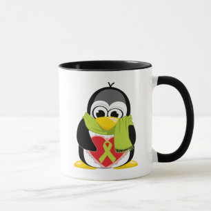 Tasse Écharpe de pingouin de ruban de vert de chaux