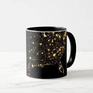 Tasse Éclairage de la ville des États-Unis la nuit