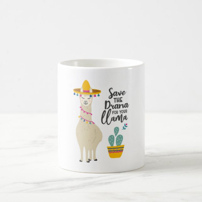 Tasse "économies de lama le drame pour votre lama" (Centre)