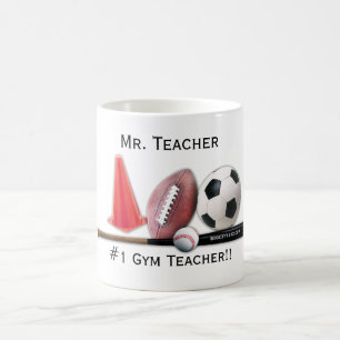 Tasse Editable de professeur de gymnase #1