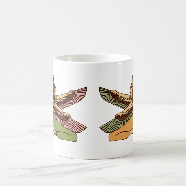 Tasse égyptienne jumelle de déesses (Centre)