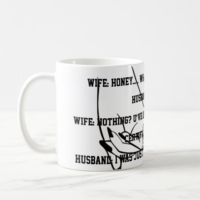Tasse Ehemann und Ehefrau Witz (Links)