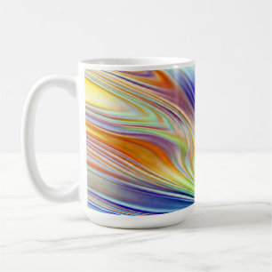 Tasse, Ein lebendiges mehrfarbiges abstraktes Zeil Kaffeetasse